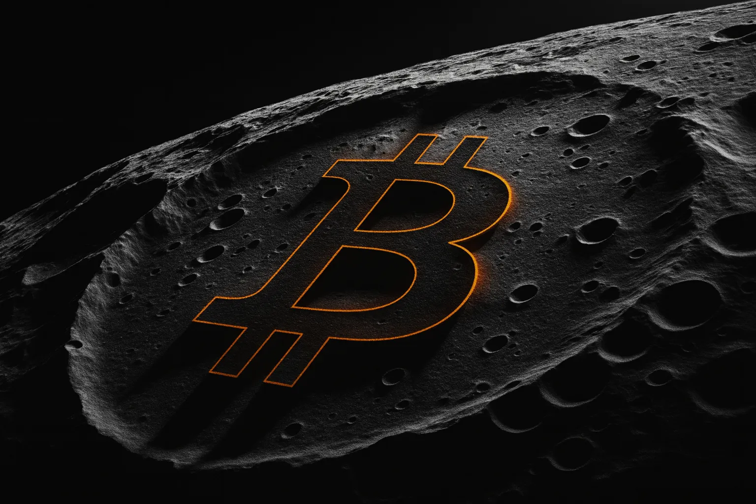 The ridged surface of the moon